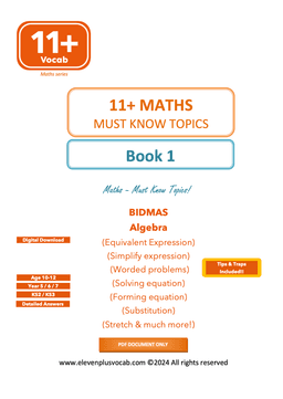 11+ Maths - PDF Book 1 - Mathsbook1screenshot