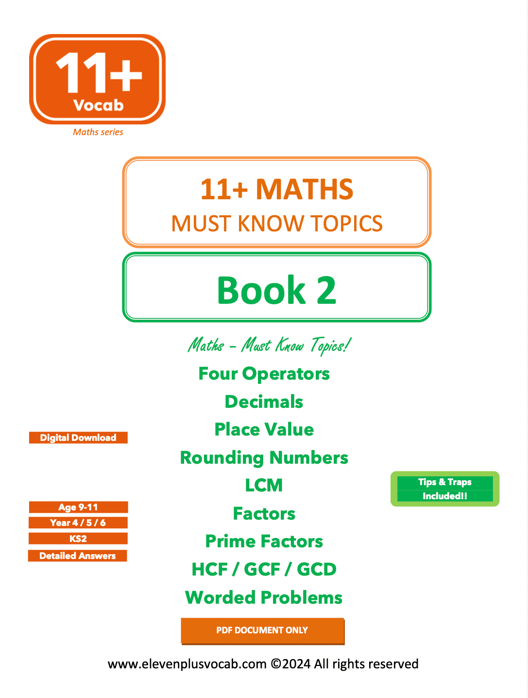 11+ Maths - PDF Book 2